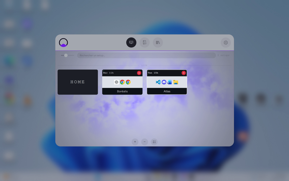 The Onin overlay: switch projects, search by content, and launch apps from one shortcut